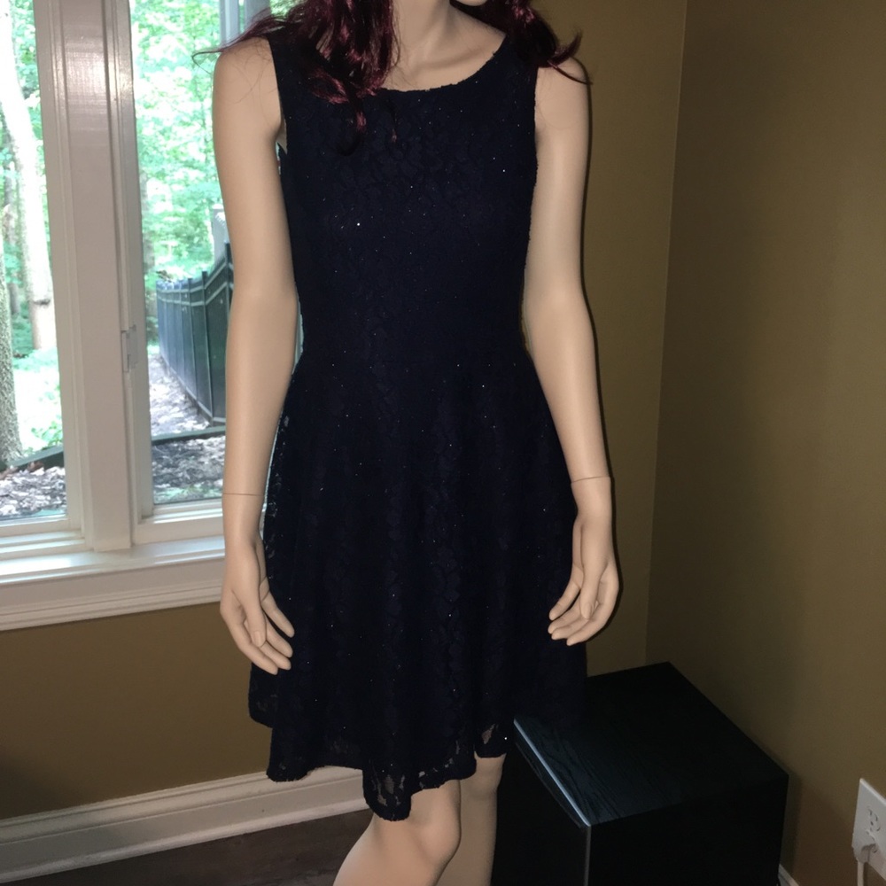 Navy blue semi-formal dress